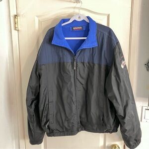 Nautica Men's Black and Navy Windbreaker